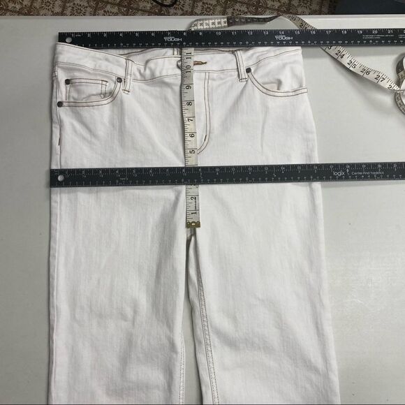 MATILDA JANE GOOD HART Windsor Straight Crop Size 10 White Jeans Inseam:26” - Picture 6 of 12
